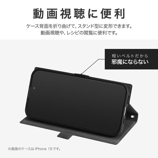 iPhone 16 Pro Max 薄型・軽量PUレザー手帳ケース 「BOOK SLIM＆LITE