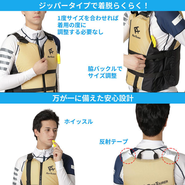 救命胴衣　大人用　２セット（コールマン１点　リーフツアラー１点）ライフジャケット 楽天市場】ライフジャケット大人 REEF TOURER シュノーケル