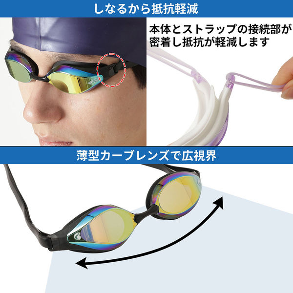 VIEW(ビュー) 水泳 ゴーグル クッション付きレーシングゴーグル