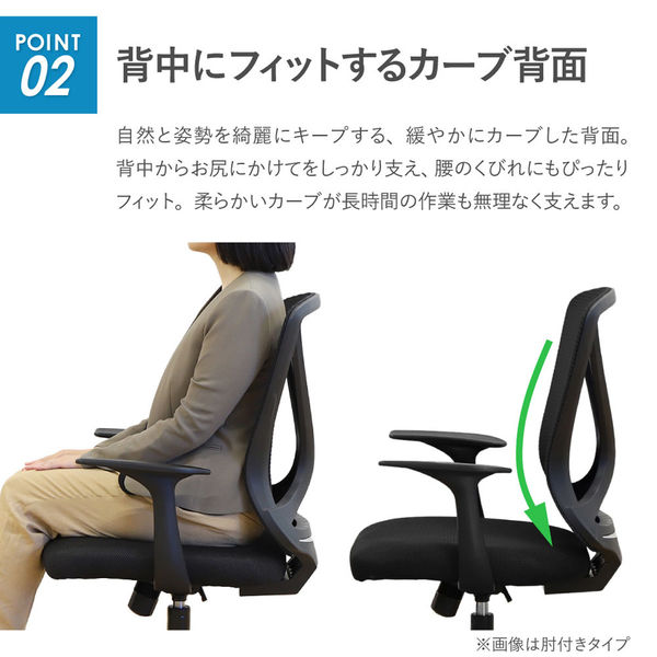 ネットフォース ラパンチェアII メッシュチェア 肘付 グリーン ネットフォース ラパンチェアII メッシュチェア 肘付 グリーン