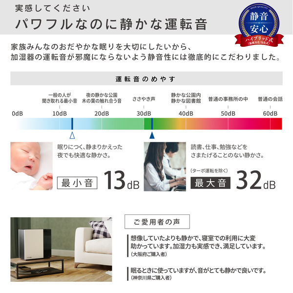 ダイニチ工業 ハイブリッド式加湿器 トレイカバー付 木造12畳