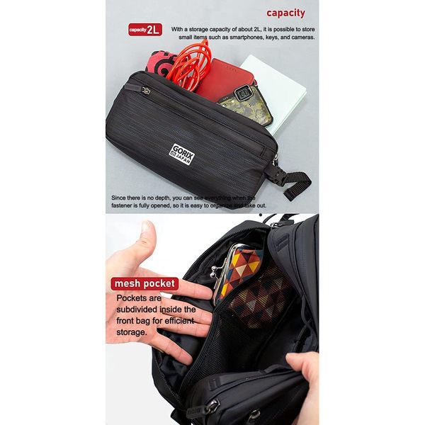GORIX GX-HB81 防水 4WAYフロントバッグ 43339 1個（直送品