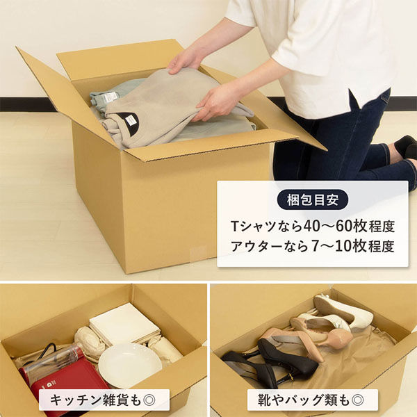 シモジマ 140サイズダンボール 53×38×33cm 4571689031686 1セット（3枚