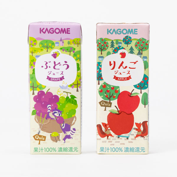 カゴメ 果汁100％ぶどうジュース 200ml 1セット（96本）【紙