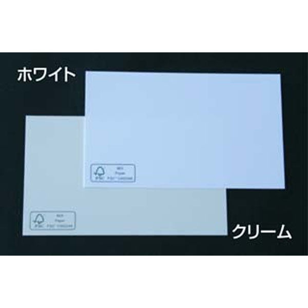 山櫻 4号 名刺 森林認証マーク入 ホワイト Y 4 YAMA-4097-0010 1個(100