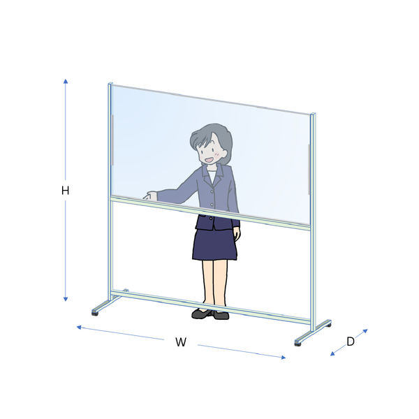 飛沫防止】日創プロニティ クリアボード Hタイプ W1800 NICP-CBH1800 1