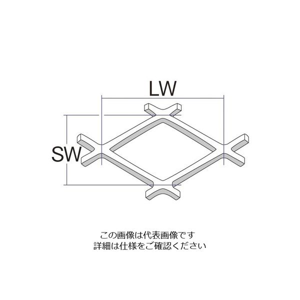 エスコ 200x300x0.8mm/10x 5mm エキスパンドメタル(アルミ製) EA952BJ-1 1セット(10枚)（直送品） - アスクル