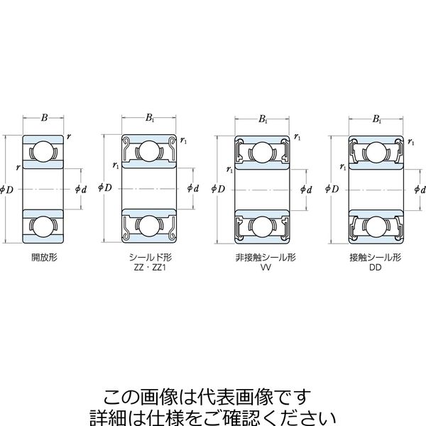 日本精工 小径玉軸受(単列深溝玉軸受) 604ZZ 1セット(10個