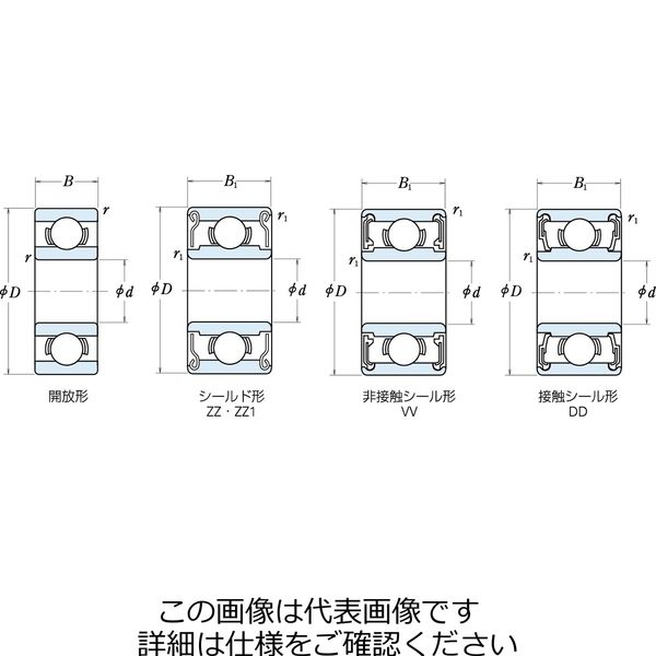 日本精工 小径玉軸受(単列深溝玉軸受) 698Z 1セット(15個)（直送品