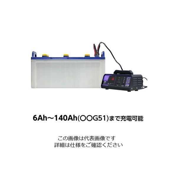 エスコ AC100V/6ー140Ah 自動パルス充電器 EA815YA-45 1台（直送品