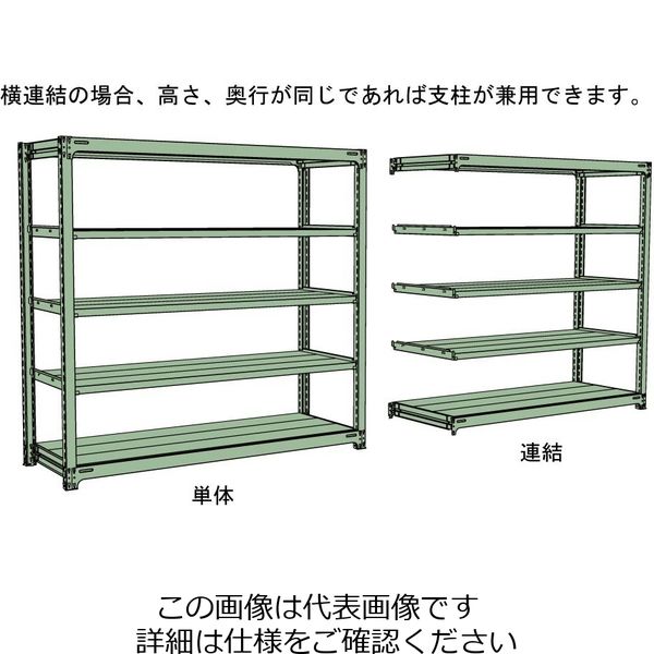 山金工業 ボルトレス中量ラック300kg/段 単体 3S4570ー4W 1台(1個)（直送品） - アスクル