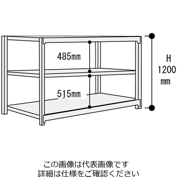 山金工業 ボルトレス軽中量ラック200kg/段 連結 2S4560ー3WR 1台(1個)（直送品）