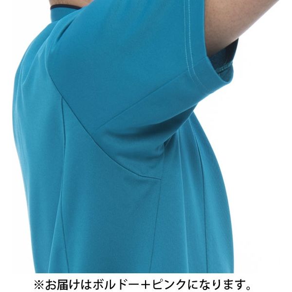 ナガイレーベン 男女兼用スクラブ ボルドー+ピンク BL RF-5162 1
