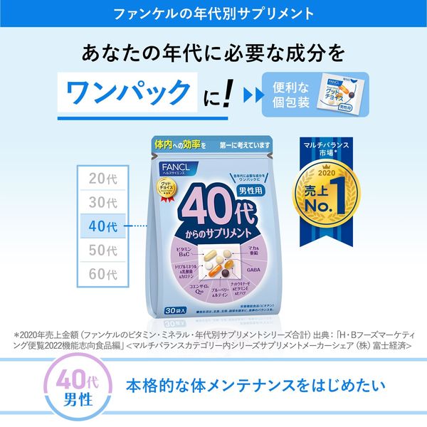 40代からのサプリメント 男性用 15ー30日分 [ FANCL