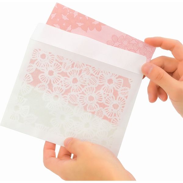 レターセット 透かし窓 レース柄 86446006 1セット（2冊