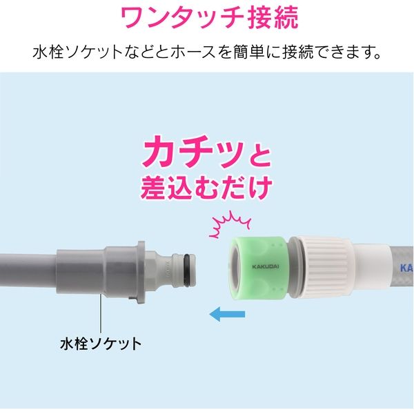 カクダイ 大口径ネジニップル 呼20 (内ネジ G3/4) ワンタッチ接続用 GA