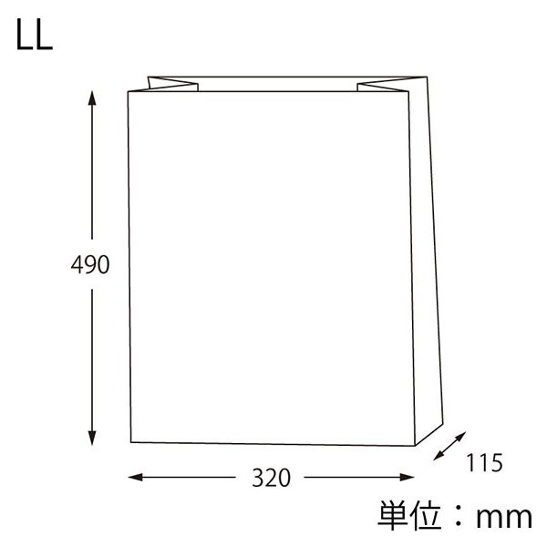 シモジマ 宅配袋 ベロ無し LL 未晒無地 004192124 1セット（25枚×８束 計200枚）（直送品） アスクル