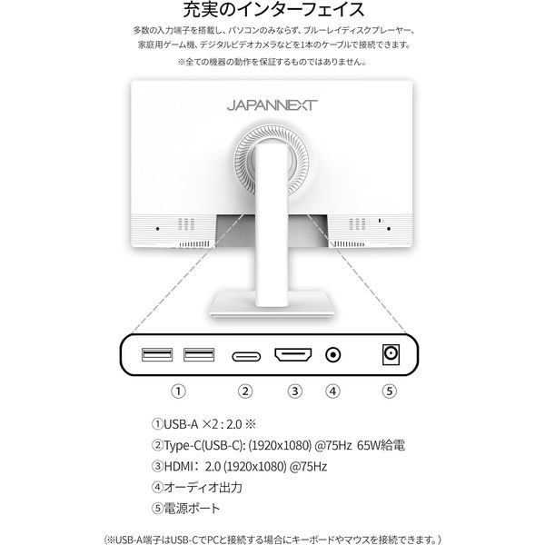 ジャパンネクスト 21.5インチ 液晶ディスプレイ(1920x1080