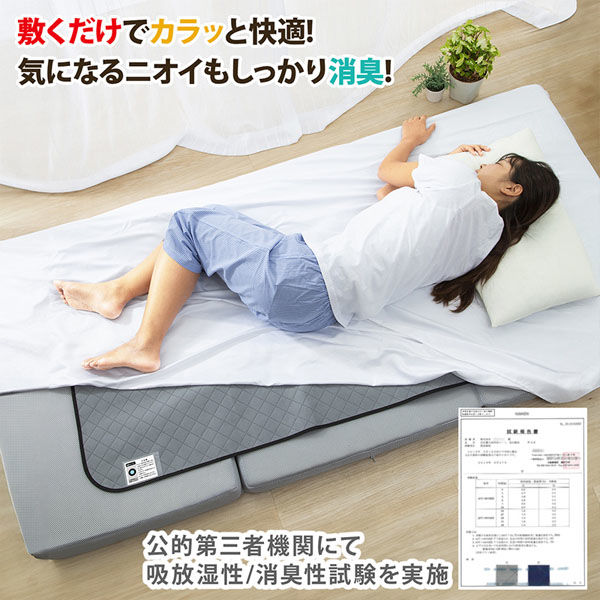 アストロ 活性炭と珪藻土入り除湿シート シングルサイズ 615-44 1枚（直送品） - アスクル