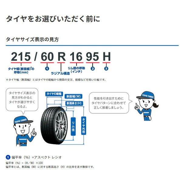 TOYO TIRES サマータイヤ 1本 215/70R16 100H（直送品） - アスクル