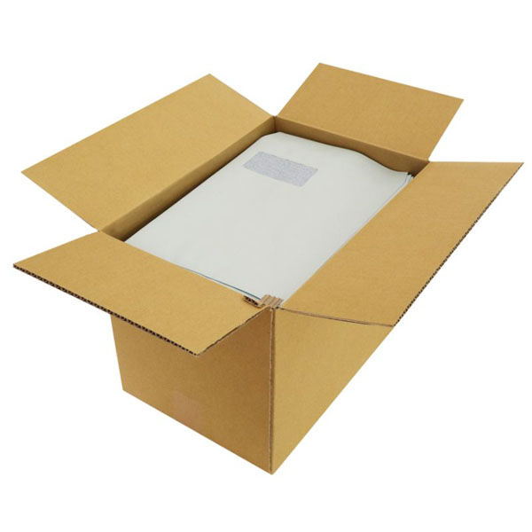 今村紙工 透けない窓付き封筒 角20 ブルー テープ付 28751 1ケース(500