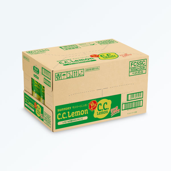 【期間限定】 超すっぱ サントリー C.C.レモン アスクル - 1箱(24本入) 500ml 炭酸飲料