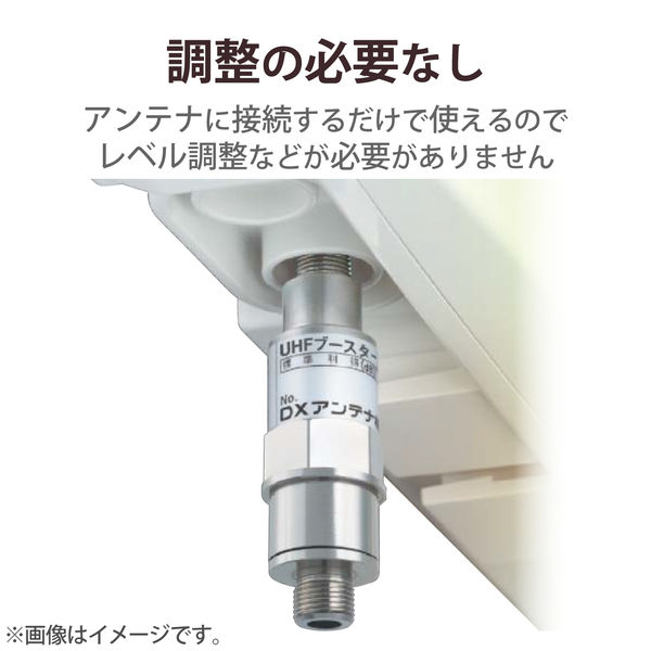 U20L2CB ×4個 DXアンテナ UHFワンタッチブースター・電源部付き U20L2CB