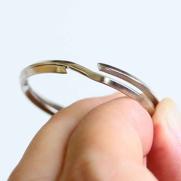 日本紐釦貿易 押二重リング 外径25mm/内径20mm ニッケル S26-12 1