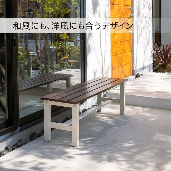 Made in Japan ベンチ 140x45x45cm 山崎産業株式会社｜ベンチYB-78L-WN（背付肘なし）