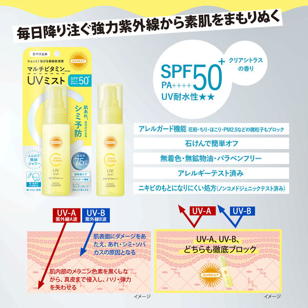 サンカットR マルチビタミンUV ミスト 60mL SPF50+・PA++++