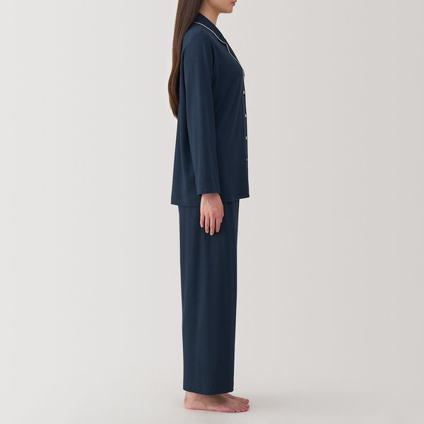 MUJI ダークネイビー 長袖パジャマ Mサイズ