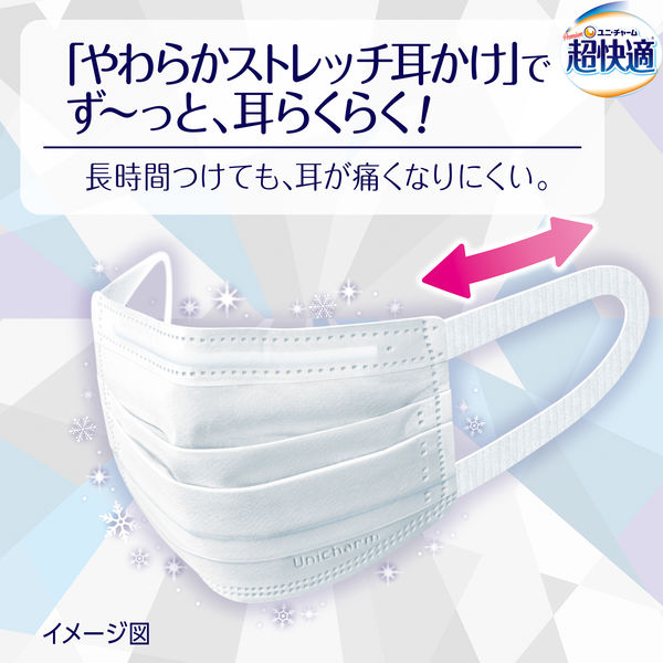 超快適マスク プリーツタイプ 涼感マイナス2℃ ふつうサイズ 1箱