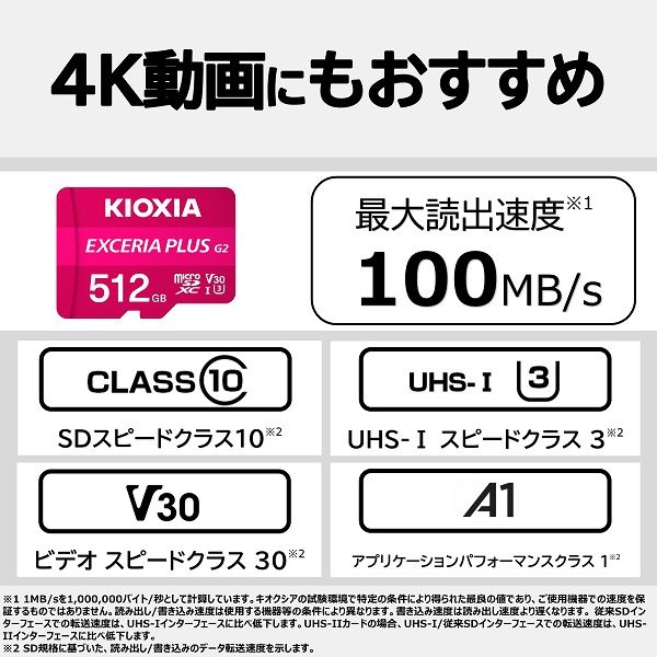 KIOXIA(キオクシア) 512GB SDXC UHS-I microSDカード KMUH-B512G