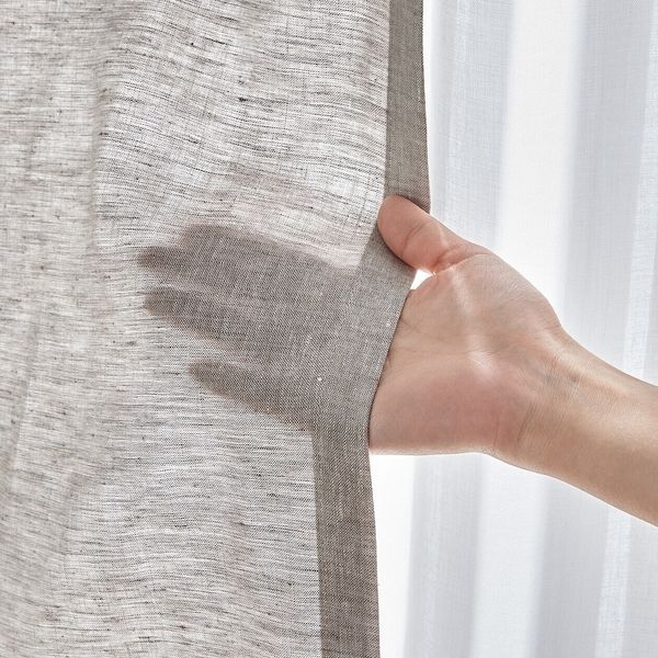 MUJI リネンカーテン 幅100×丈200cm 2枚セットライトグレー MUJI リネンカーテン 幅100×丈200cm 2枚セットライトグレー