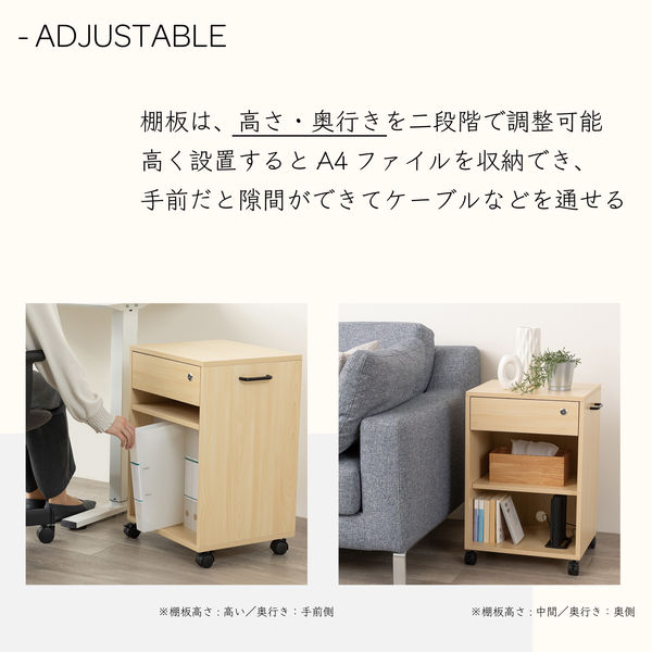 gokko★送料込み★★丸穴引き出し付き木製キャスターワゴン① Amazon.co.jp: 高級 木製ワゴン ラック キャスター付き 4段