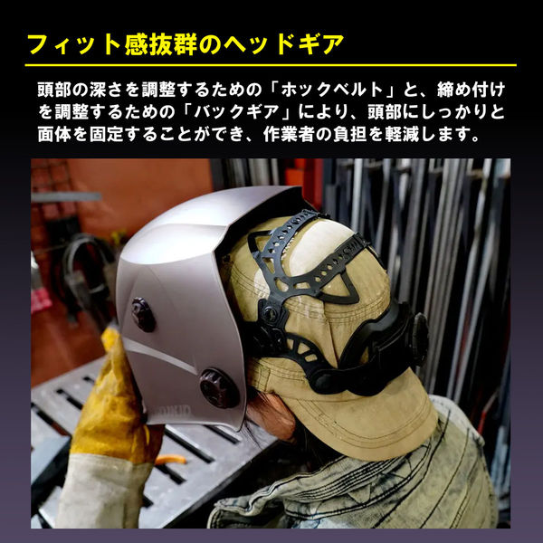 ヘットギア MIGVAN 溶接面 自動遮光溶接面 0.0001秒超高速自動遮光