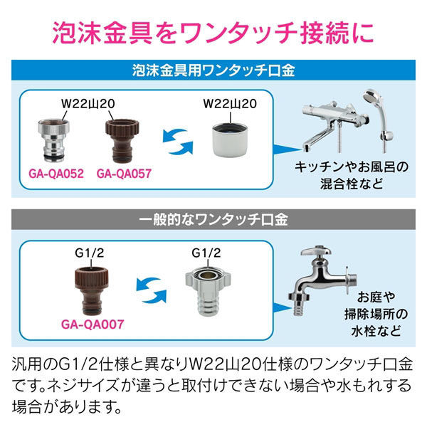 カクダイ 泡沫金具用ネジ口金 W22山20用 GA-QA052 1個(直送品 カクダイ 泡沫金具用ネジ口金 W22山20用 GA-QA052 1個(直送品
