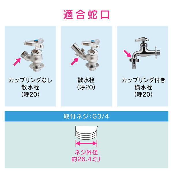 カクダイ 逆止弁つきネジ口金 逆流防止 GA-QA063 1個（直送品