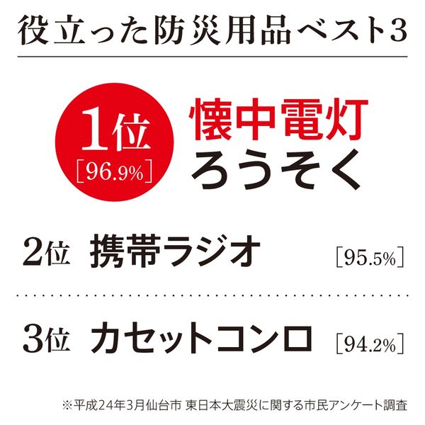 大作商事 発電式 LEDライト ナイトスターJP 防災用懐中電灯