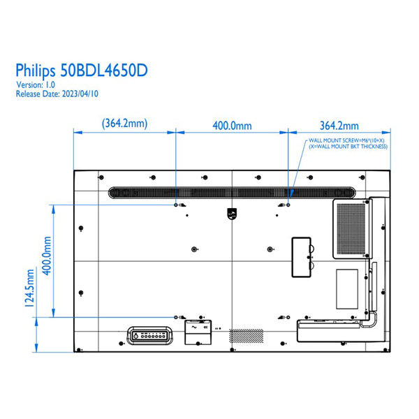 F300⭐️PHILIPS⭐️フィリップス　業務用大型4Ｋディスプレイ　50インチ フィリップス 50インチ 4K液晶大型モニター 500cd 24時間連続