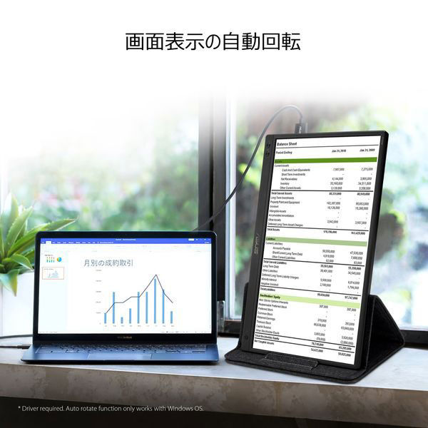 ASUS 15.6インチ モバイルモニター ZenScreen MB166C 1台（わけ