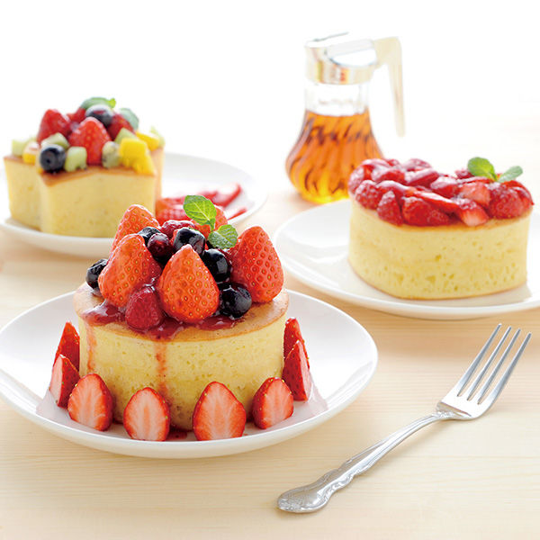 アーネスト ホットケーキ型 丸 ハート 星 3個組 Aー75853 1個