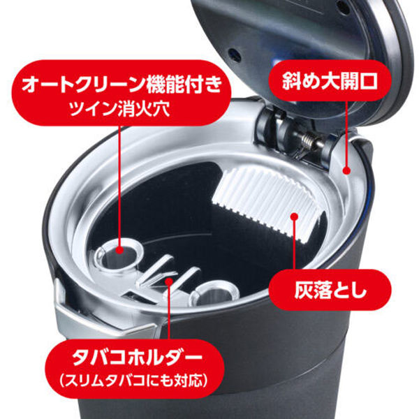 セイワ ソーラーアッシュ 灰皿 車用 WA-129 1個（直送品） - アスクル
