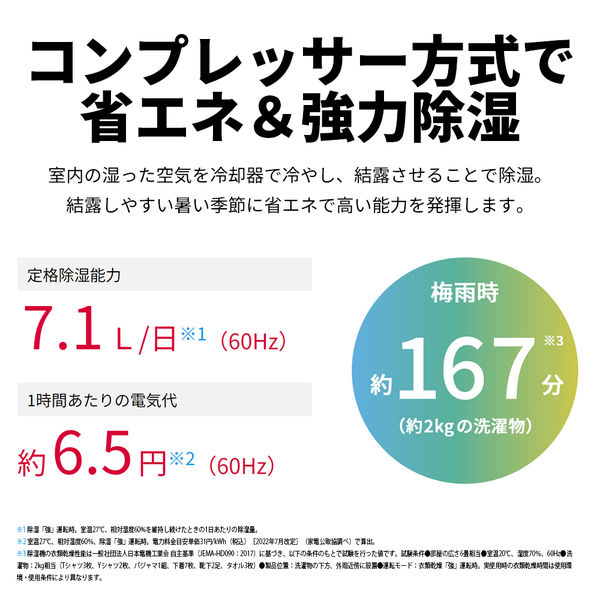 シャープ 除湿機 CVS71W 1台 - アスクル