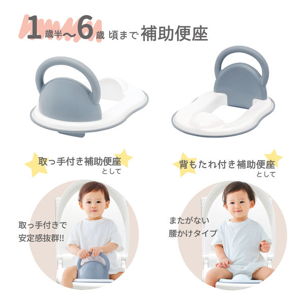 永和 5WAYおまる グレー 1個 - アスクル