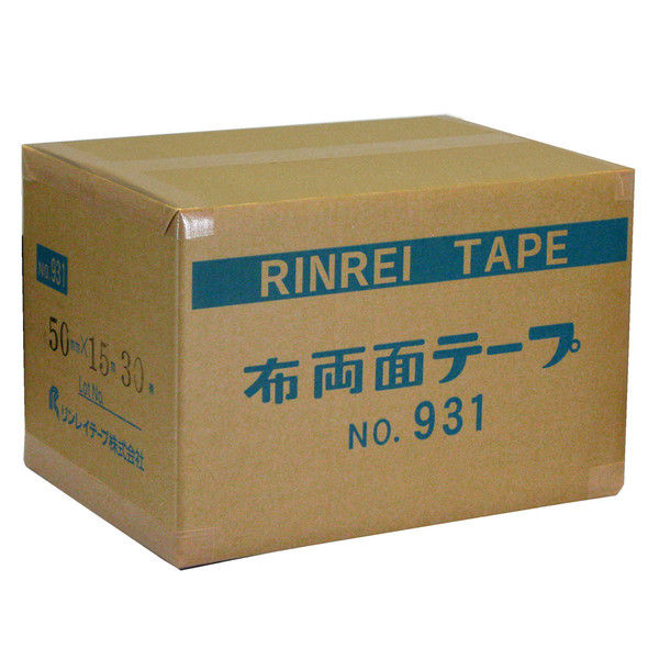 リンレイテープ 床材固定用 布両面テープ #931 50x15 1箱（30巻入