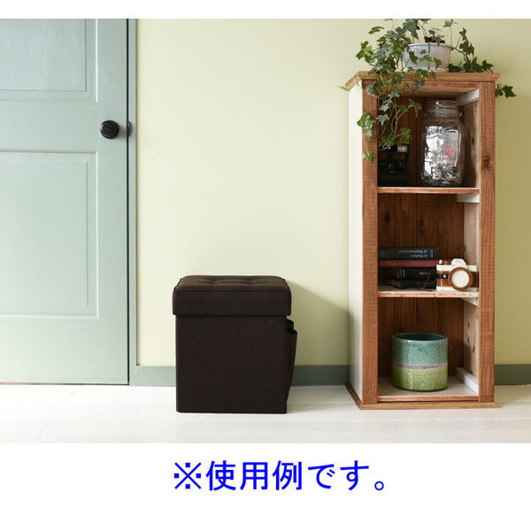 YAMAZEN（山善） リビング収納スツール シングル 幅380×奥行380×高さ