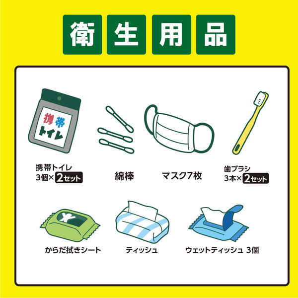 アイリスオーヤマ 防災リュックセット　長期保存食品付き　２人用　６７点 NBS2-67 1セット（直送品）