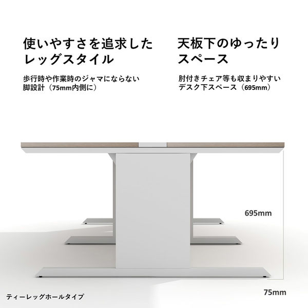 【軒先渡し】LASHデスク ティーレッグホール 幅2000×奥行1400×高さ720mm オーク天板/ブラック脚 1台(直送品) 【軒先渡し】LASHデスク ティーレッグホール 幅2000×奥行1400×高さ720mm オーク天板/ブラック脚 1台(直送品)