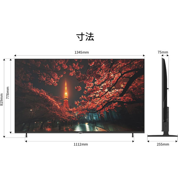 JAPANNEXT 60インチ ワイド 4K液晶モニター JN-V60U-M 1台（直送品